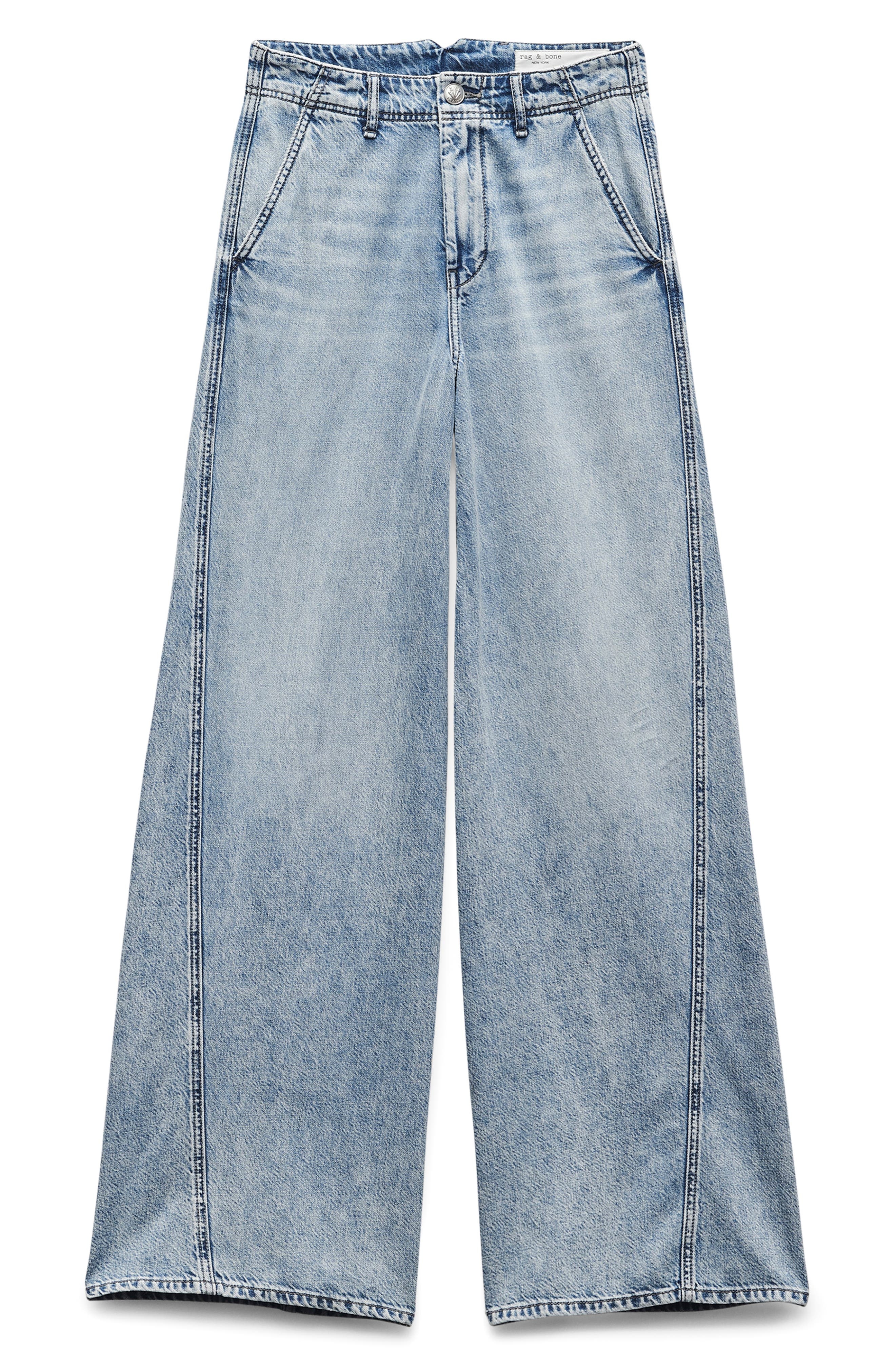 rag & bone Tailored Sofie High Waist Wide Leg Jeans in Annie at Nordstrom - 5