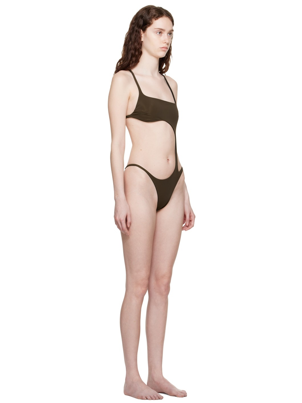 Brown Stingray One-Piece Swimsuit - 2