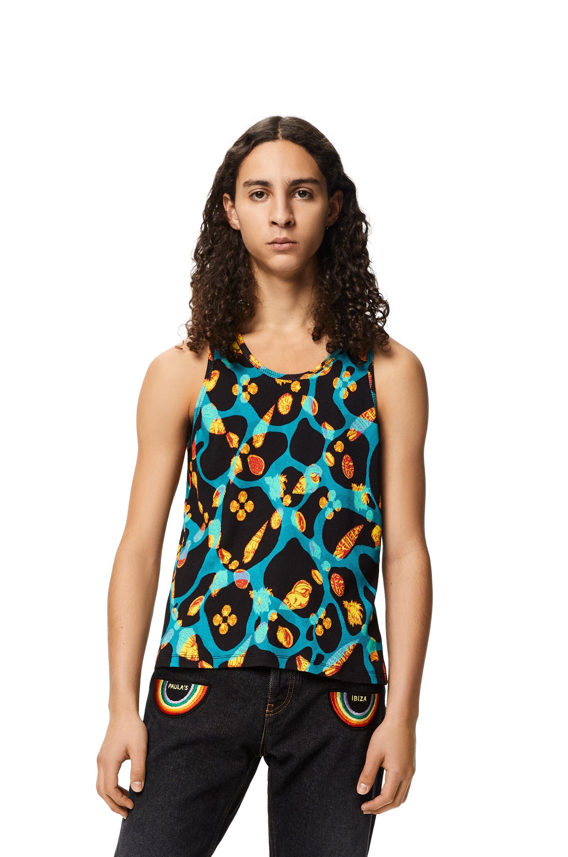 Shell print tank top in cotton - 3