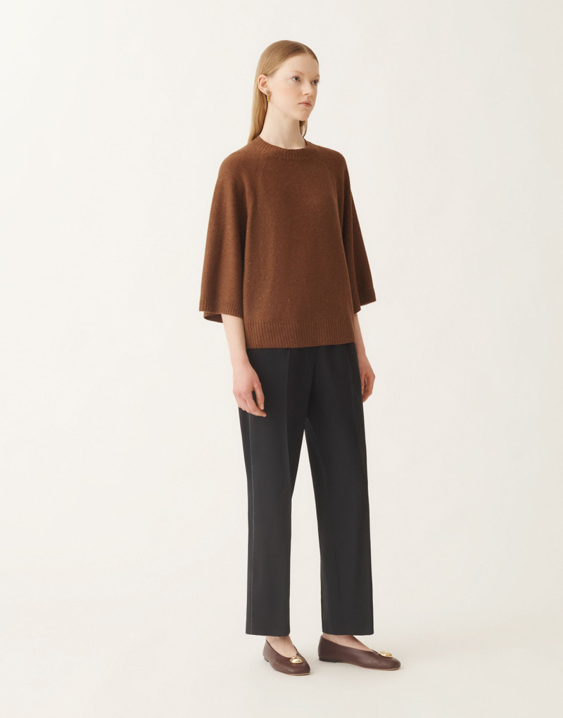 Wool and silk cape with sequins 3