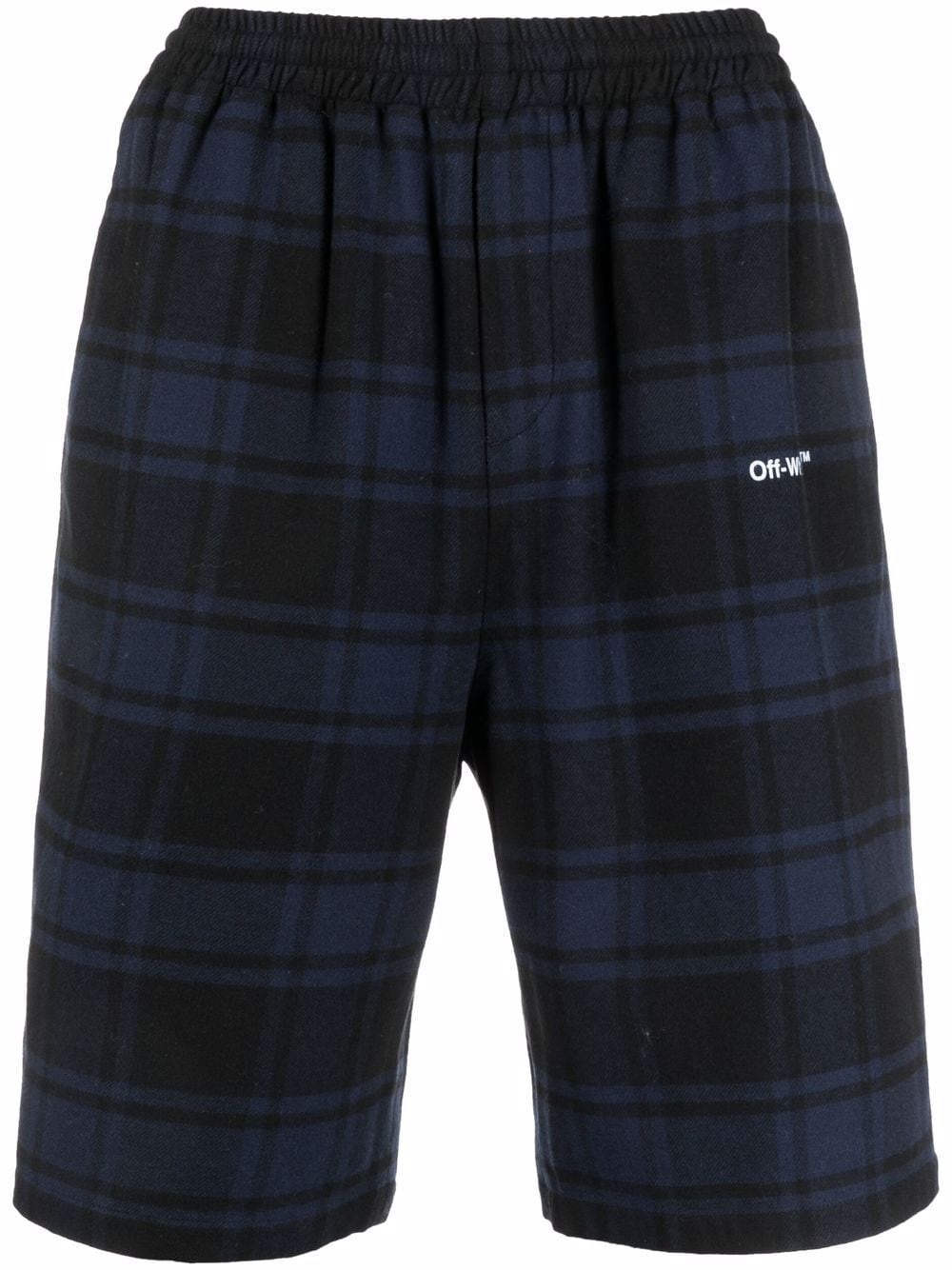 Arrows logo-print tartan shorts - 1