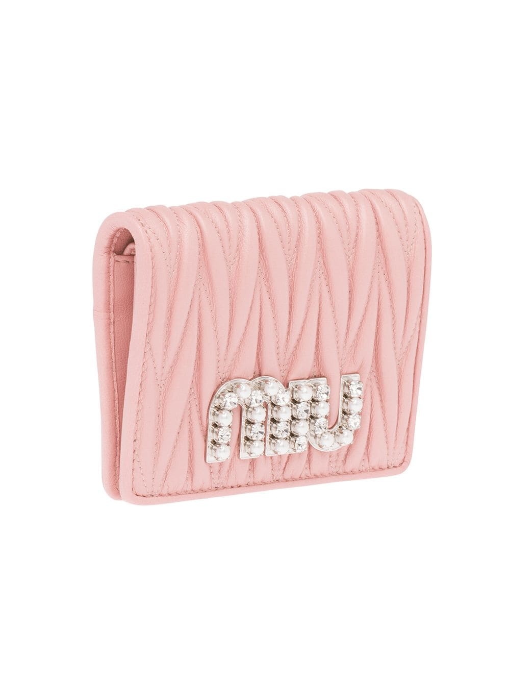 matelassé embellished billfold wallet - 3