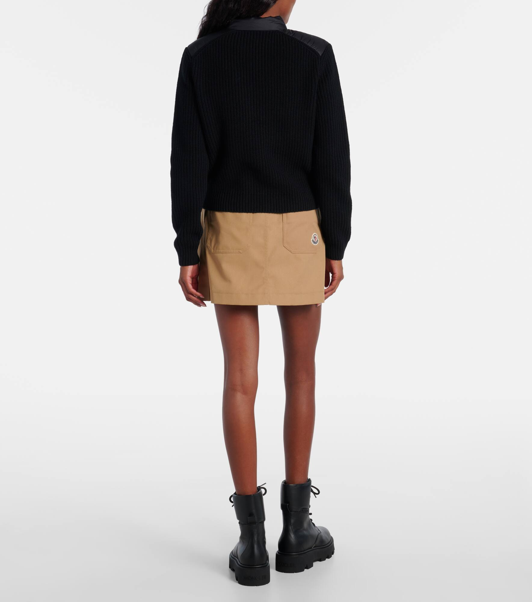 Down-paneled wool and cashmere cardigan - 3