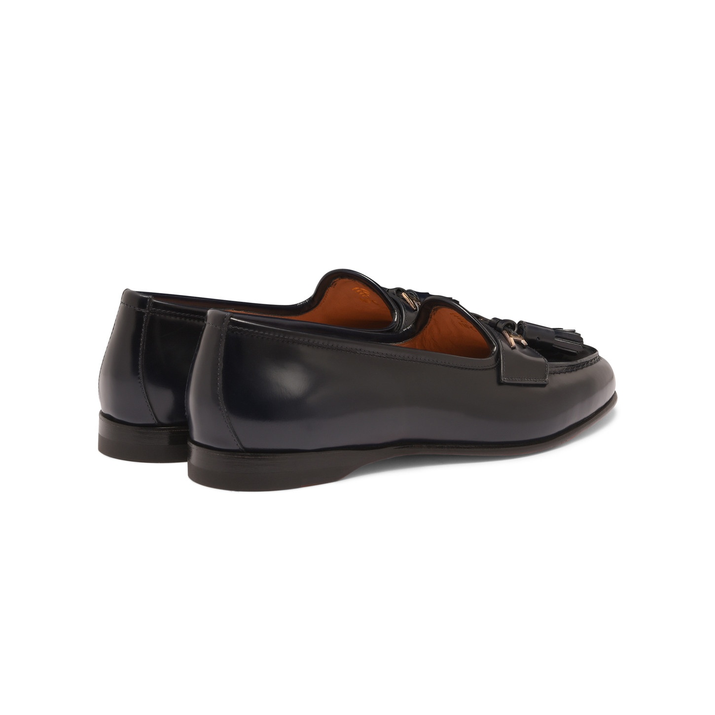 Women's blue leather Andrea tassel loafer - 4