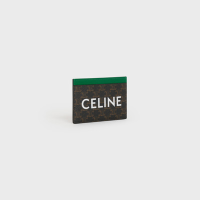 CELINE Card holder in Triomphe canvas with Celine Print outlook