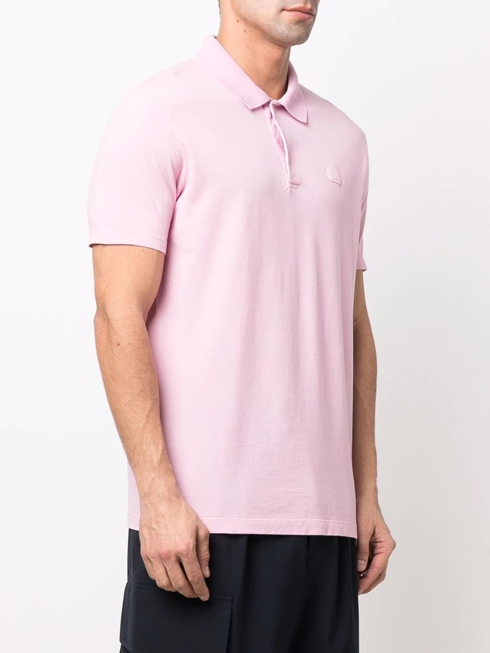 logo-patch organic cotton polo shirt - 3