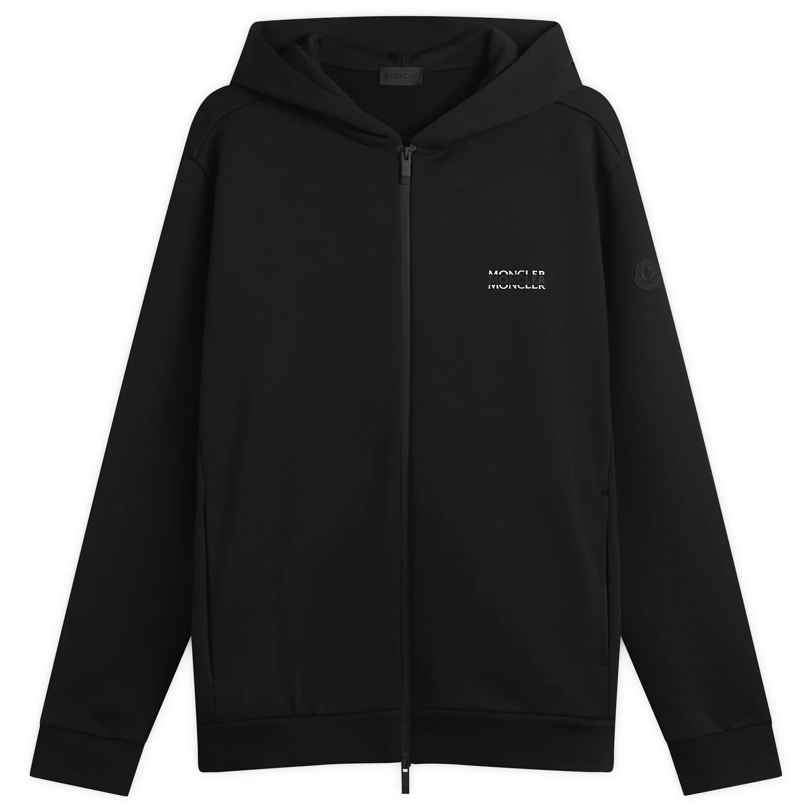 Moncler Stripe Logo Zip Up Hoodie - 1