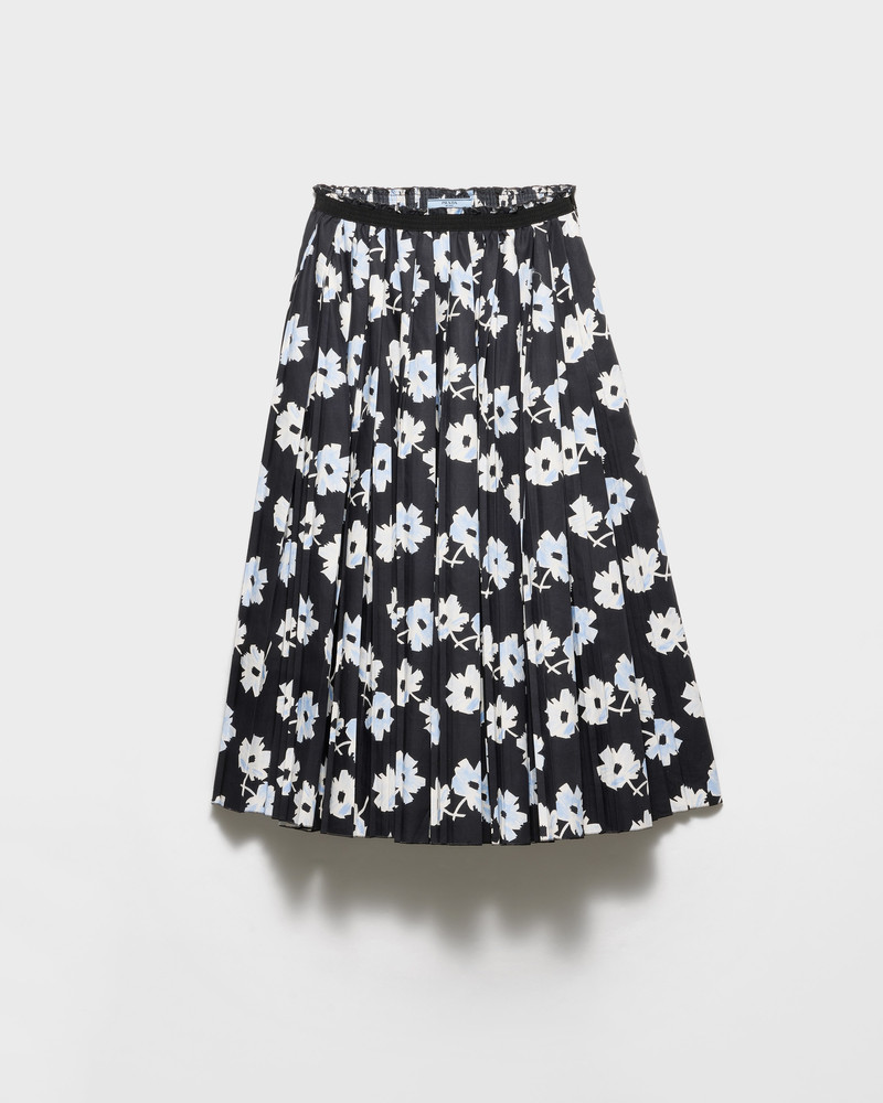 Pleated poplin skirt 1
