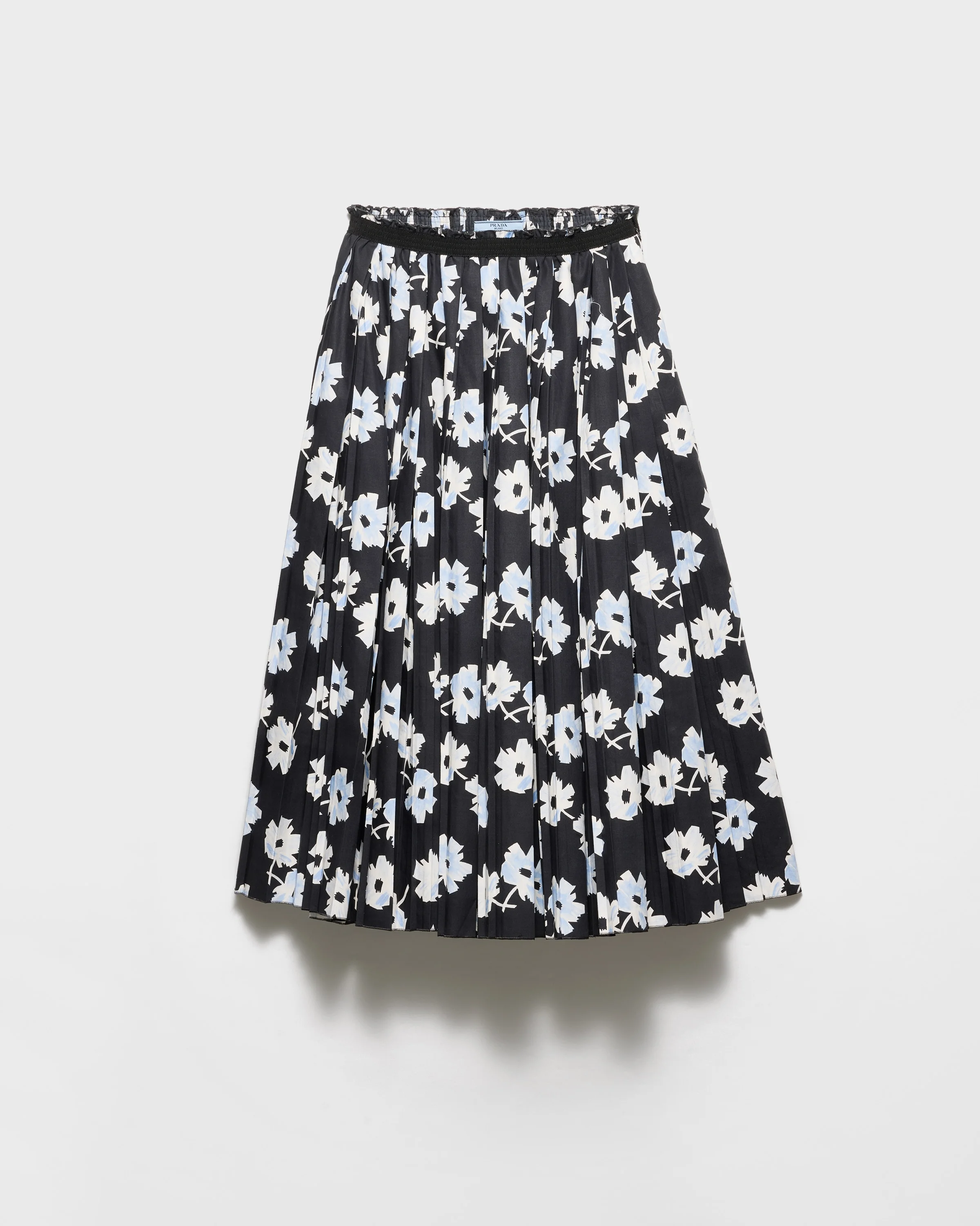 Pleated poplin skirt - 1