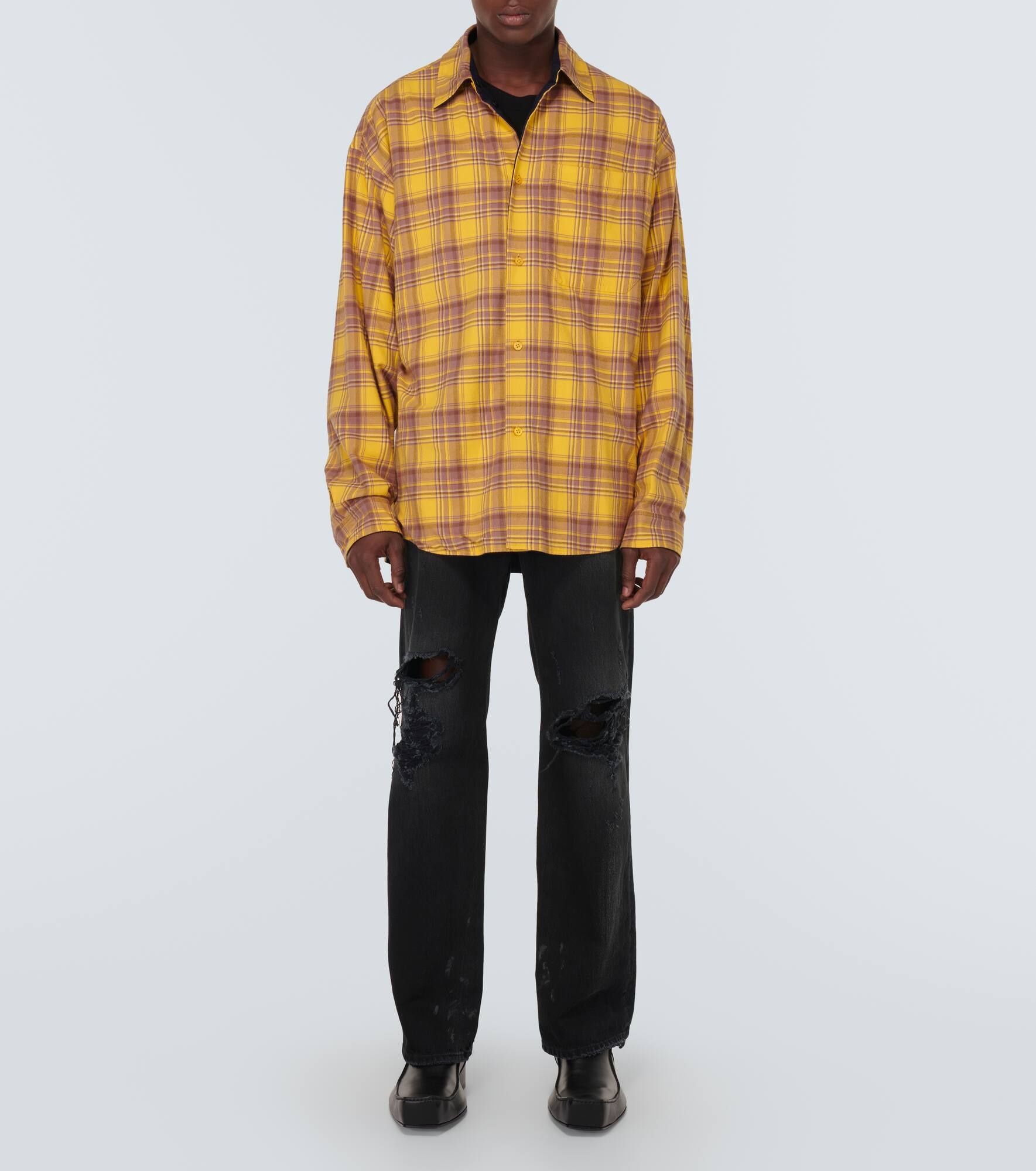 Reversible checked cotton shirt - 2