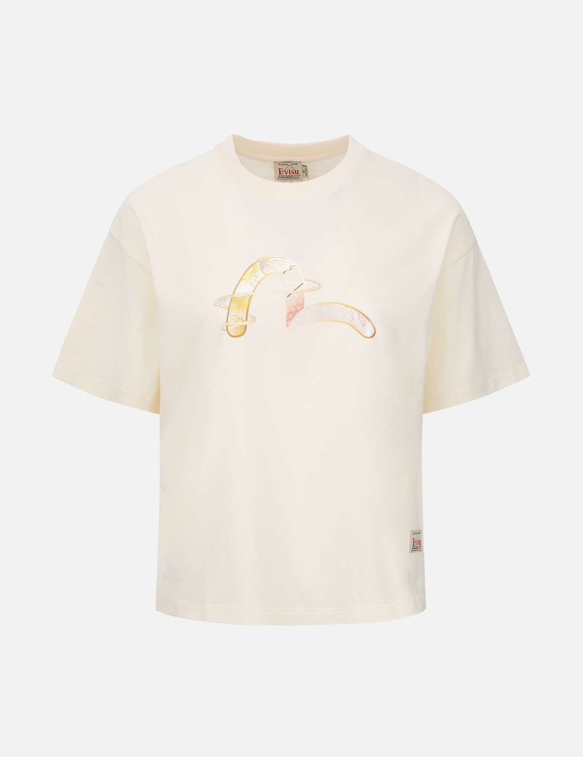 JAPANESE-PATTERN SEAGULL PRINT T-SHIRT - 1