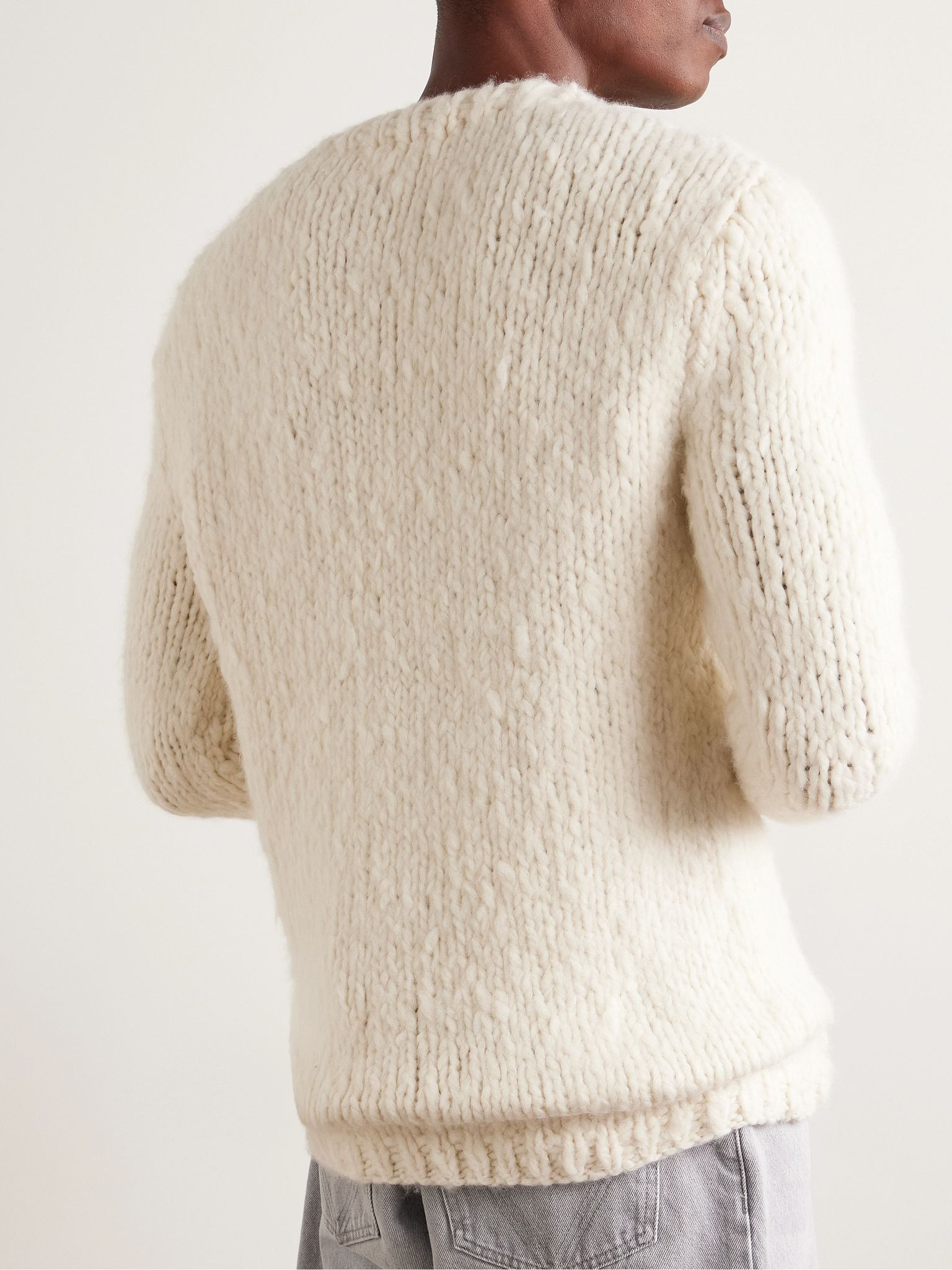 Lawrence Welfat Cashmere Sweater Ivory - 3