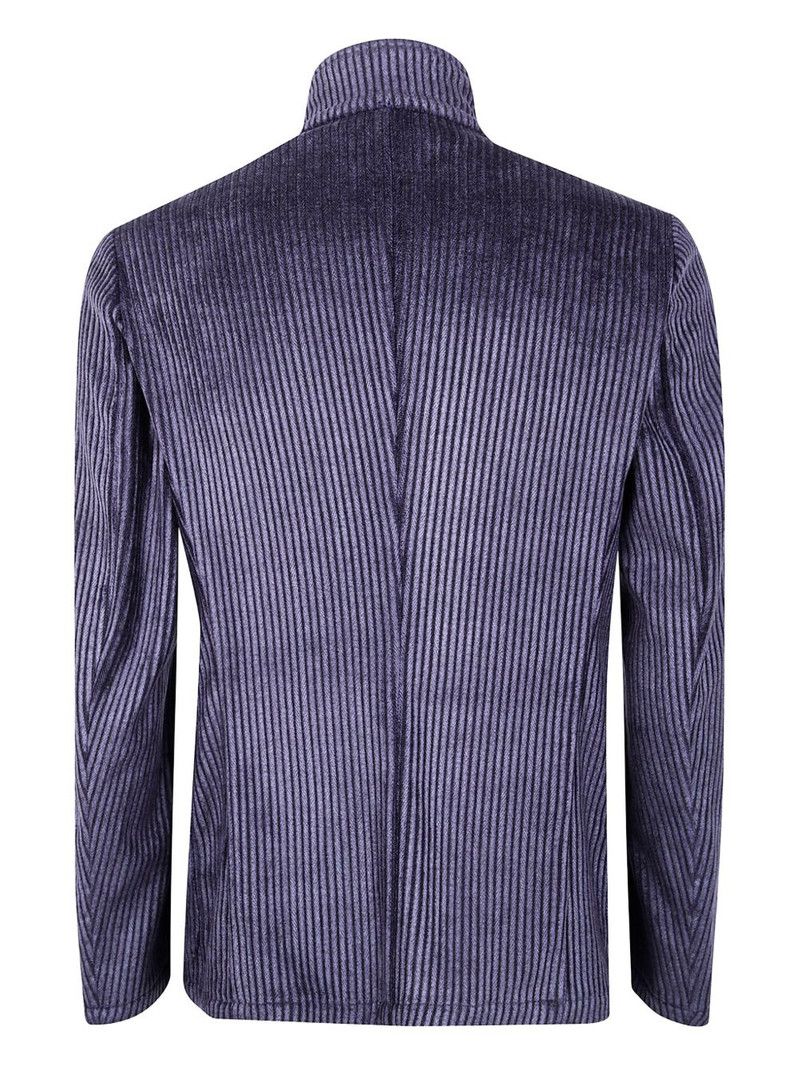 EMPORIO ARMANI ribbed corduroy-texture jacket outlook