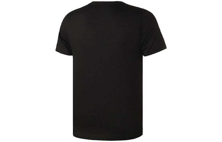 PUMA Large Logo Printing Sports Loose Round Neck Short Sleeve Black 598245-51 - 2