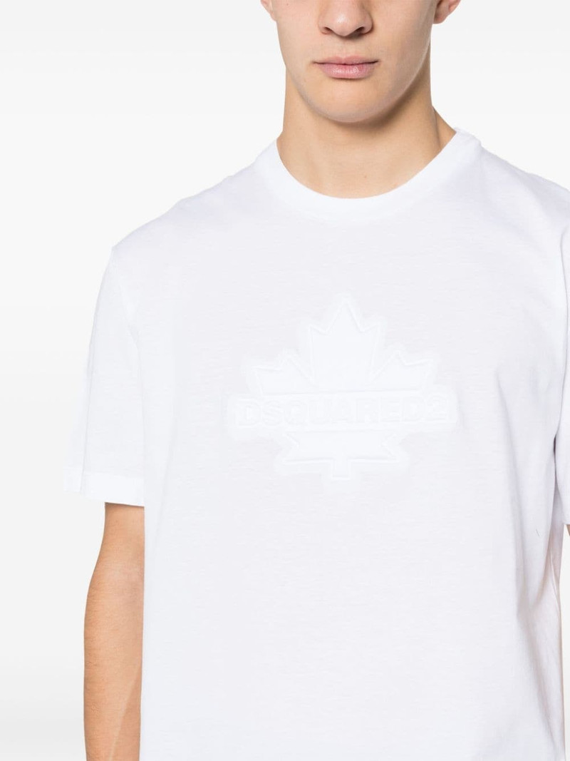 Leaf Skater cotton T-shirt 5