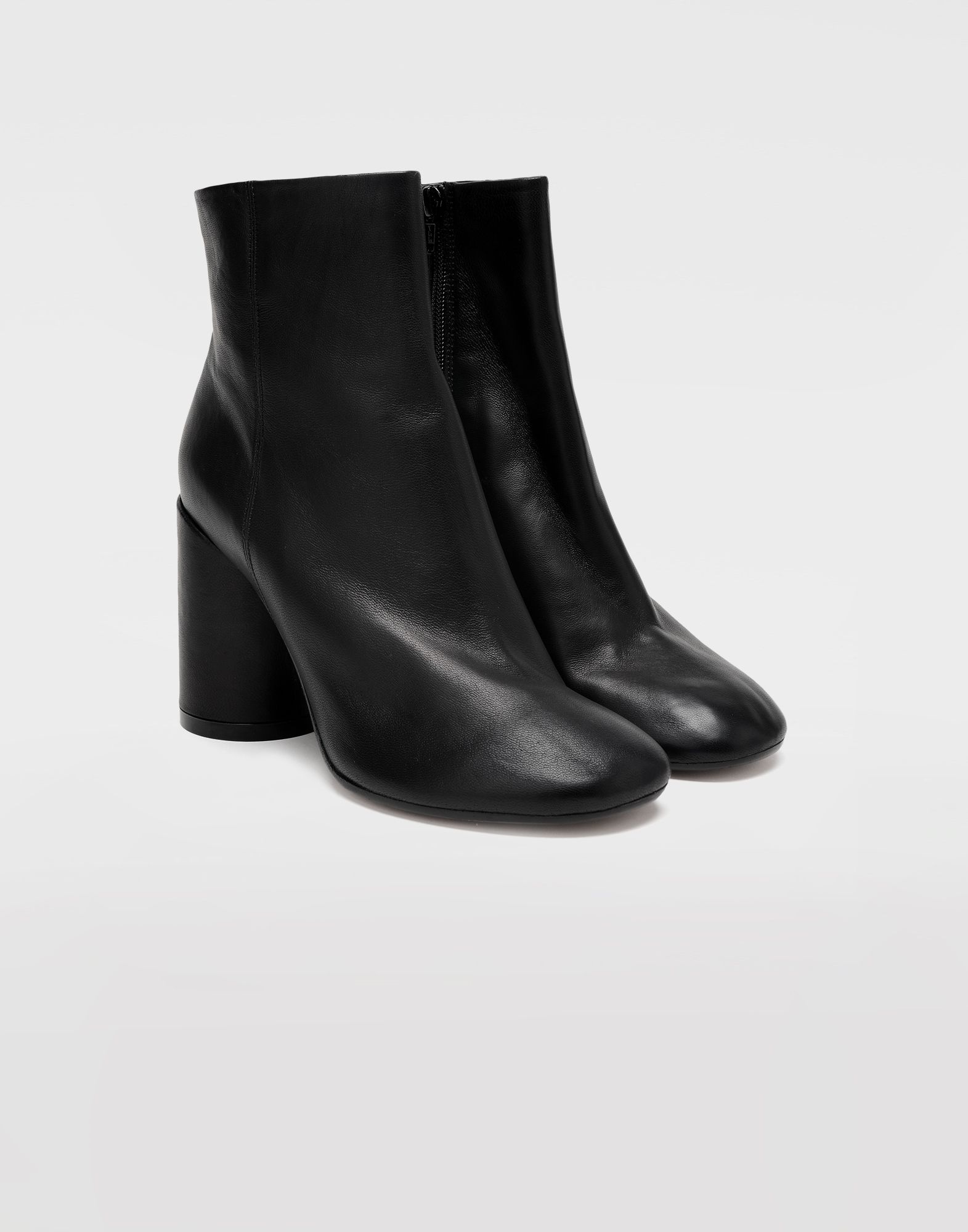 6-heel leather ankle boots - 3