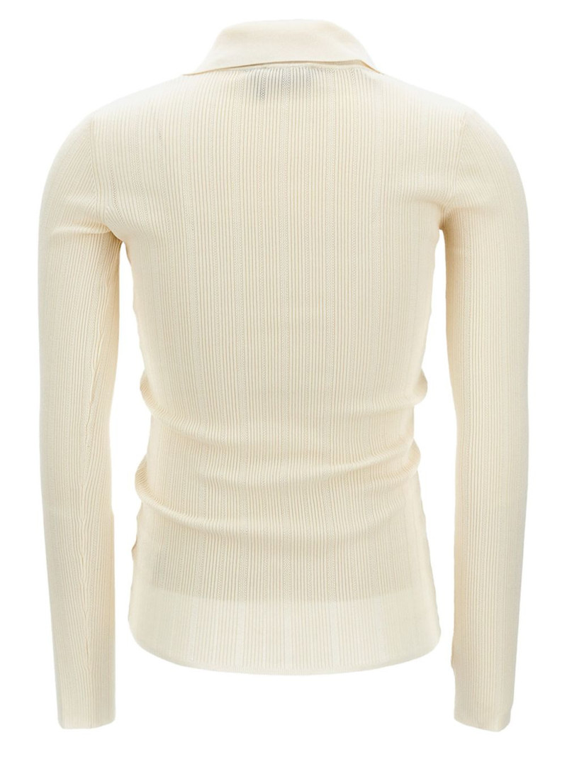 ELISABETTA FRANCHI chain-detail ribbed sweater outlook