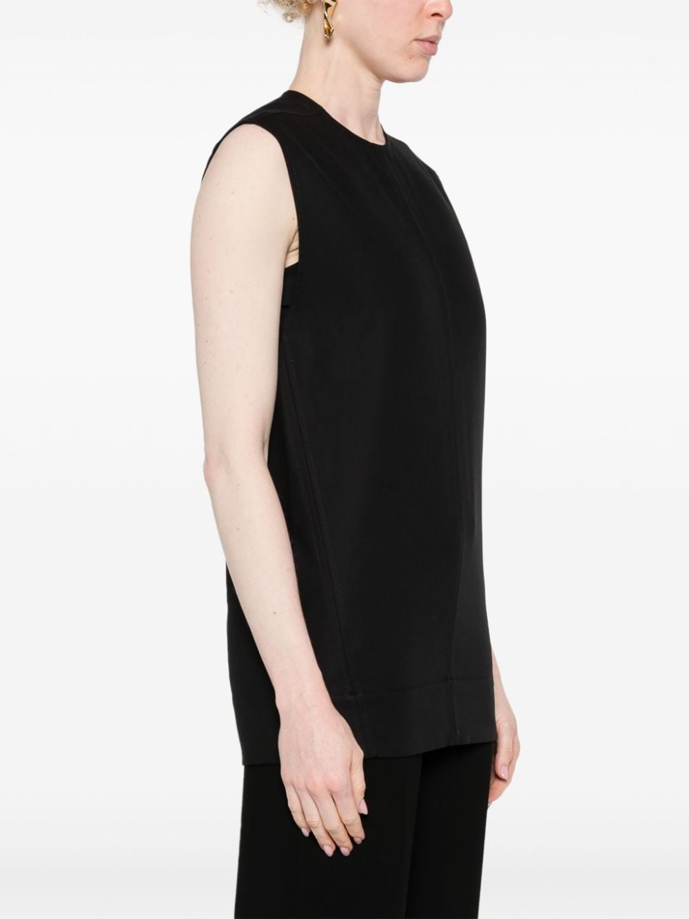 sleeveless seam-detailed top - 3