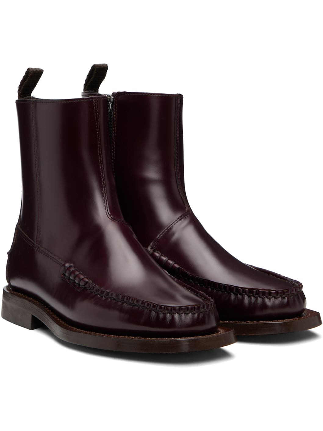 Burgundy Andreu Boots - 4