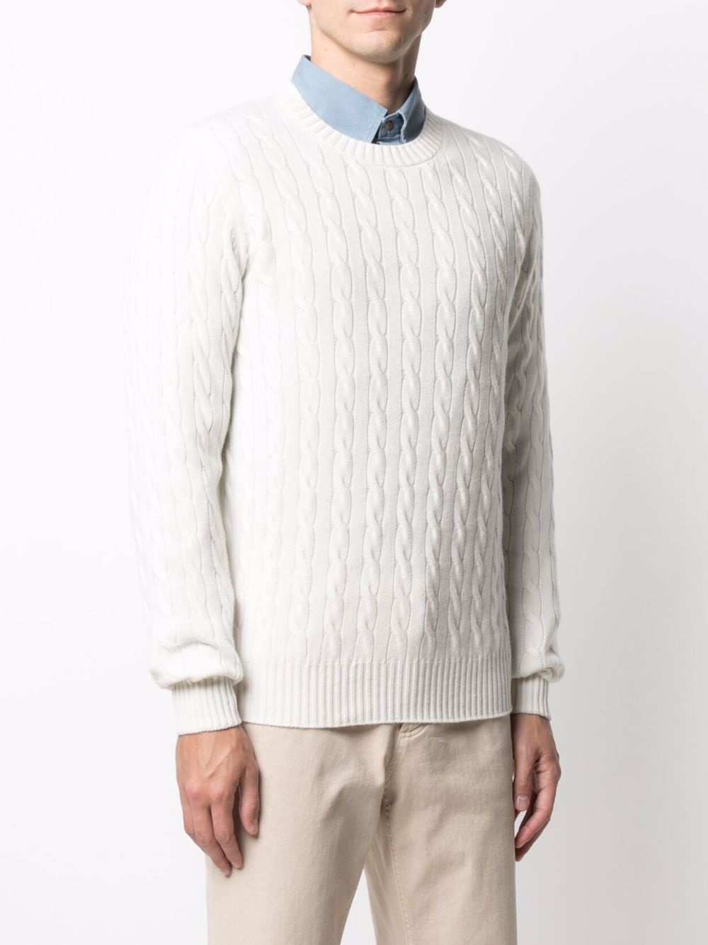 cable-knit cashmere jumper - 3