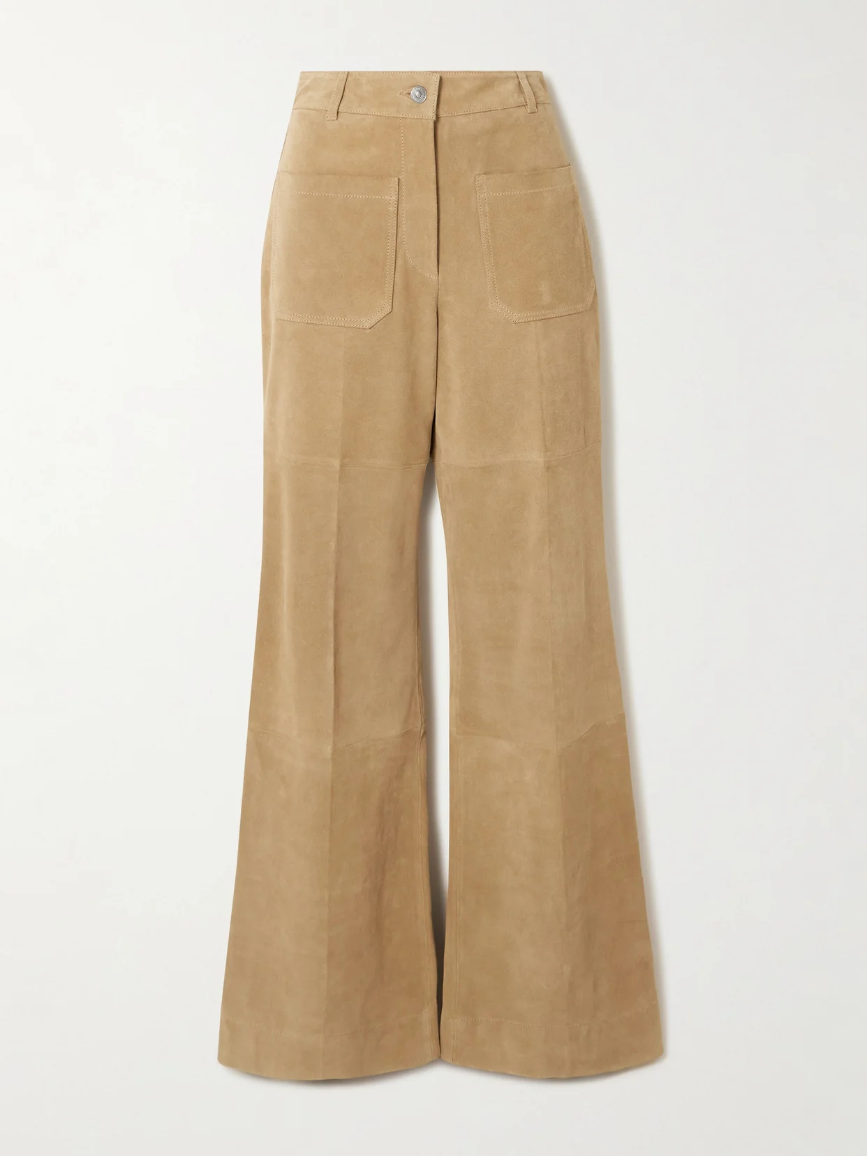 Alina Suede Flared Pants - 1