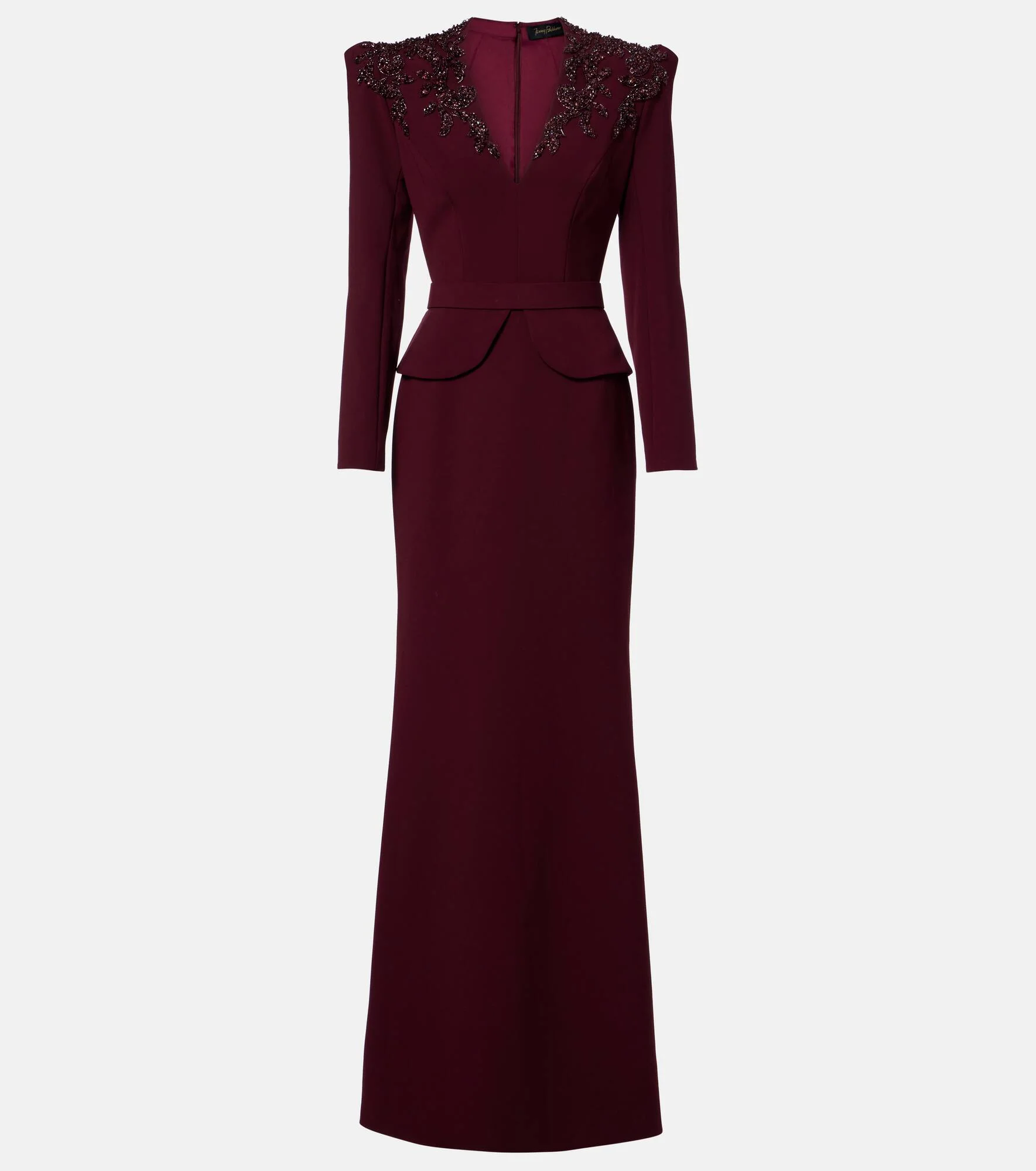 Beaded crêpe gown - 1