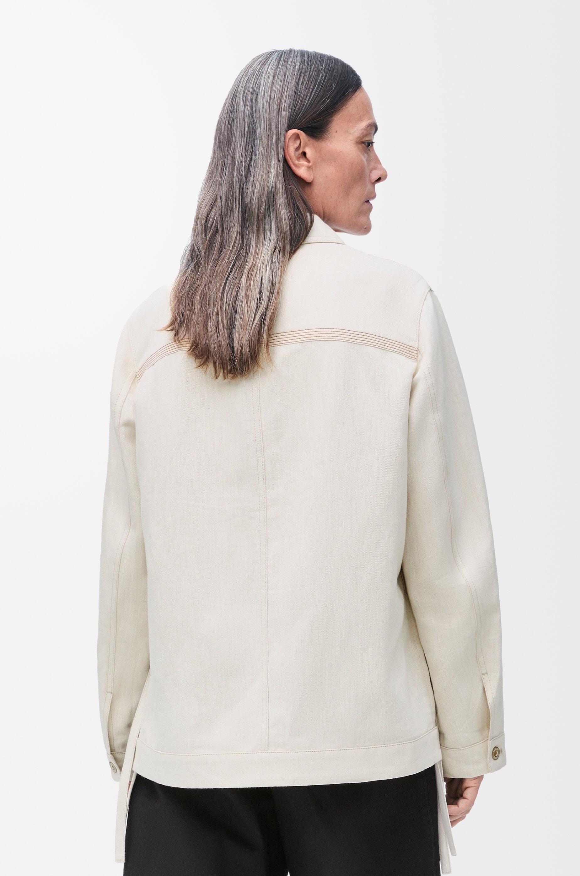 Workwear jacket in cotton and linen - 4
