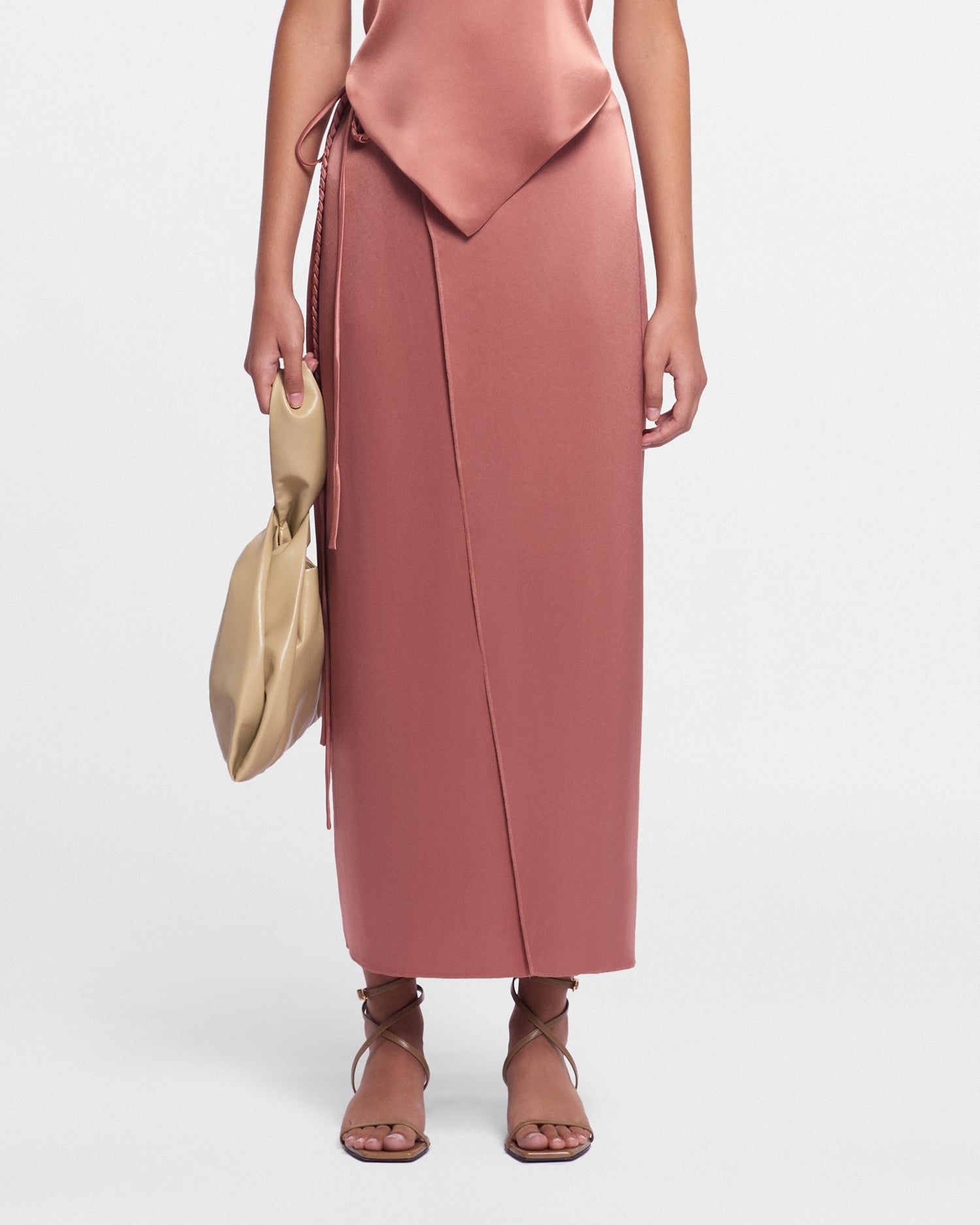 Slip Satin Wrap Skirt - 3