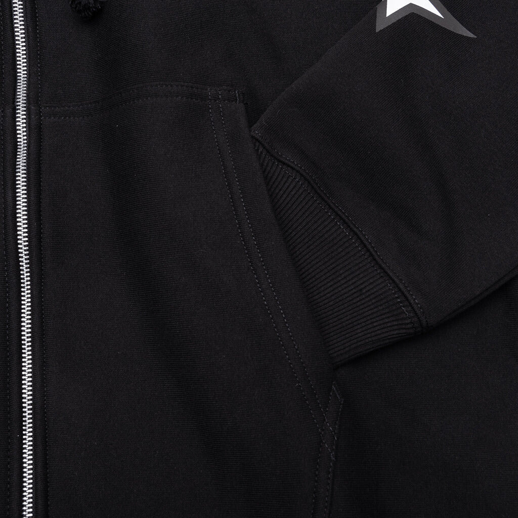 SPEEDWAY ZIP HOODIE - BLACK - 4