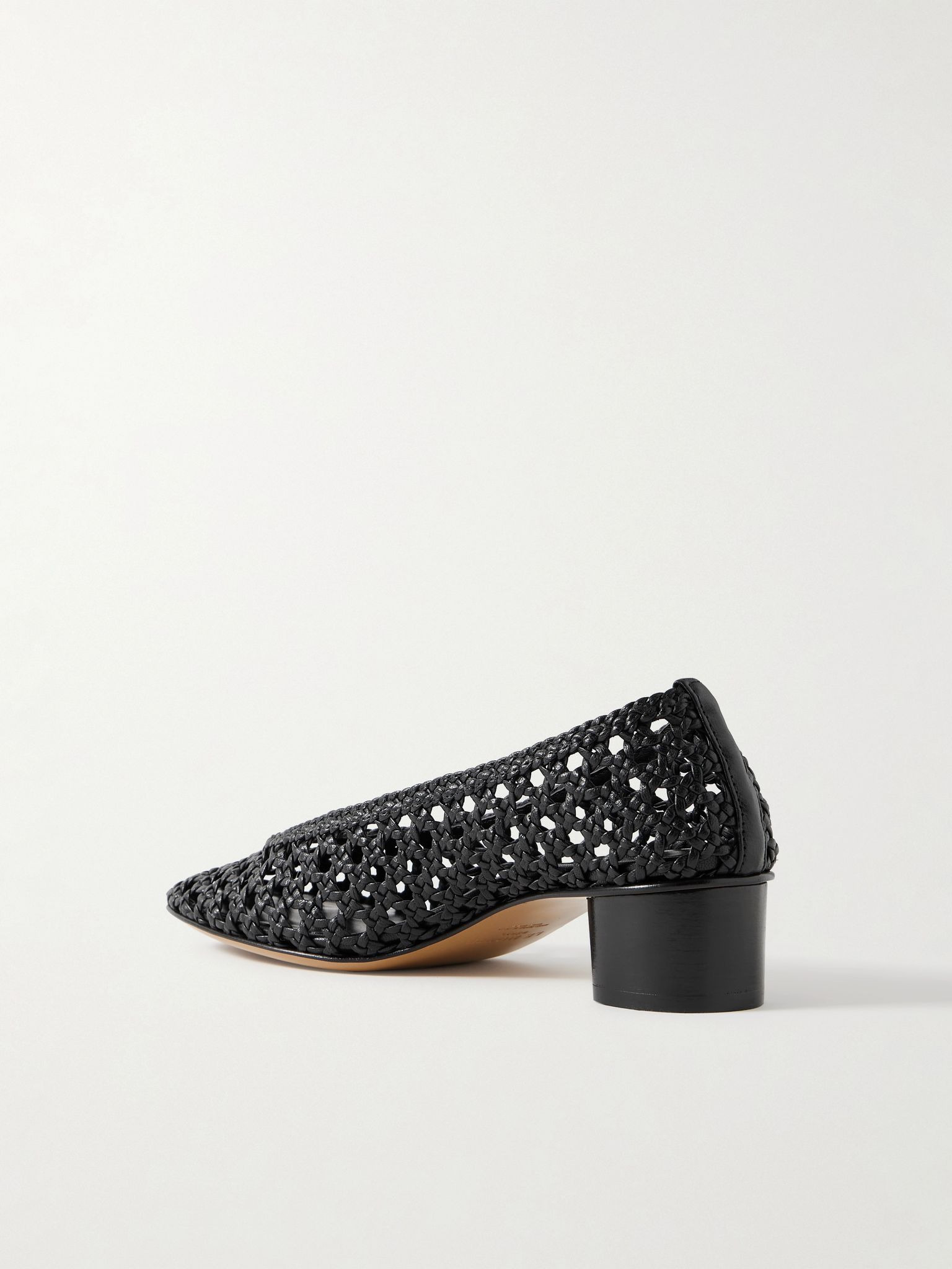 Woven leather pumps Black - 3