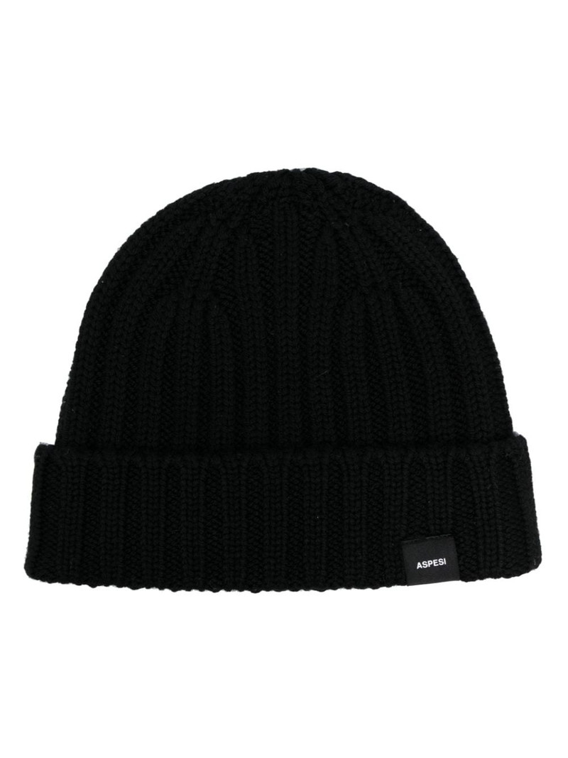 늑골 니트 beanie 모자 1
