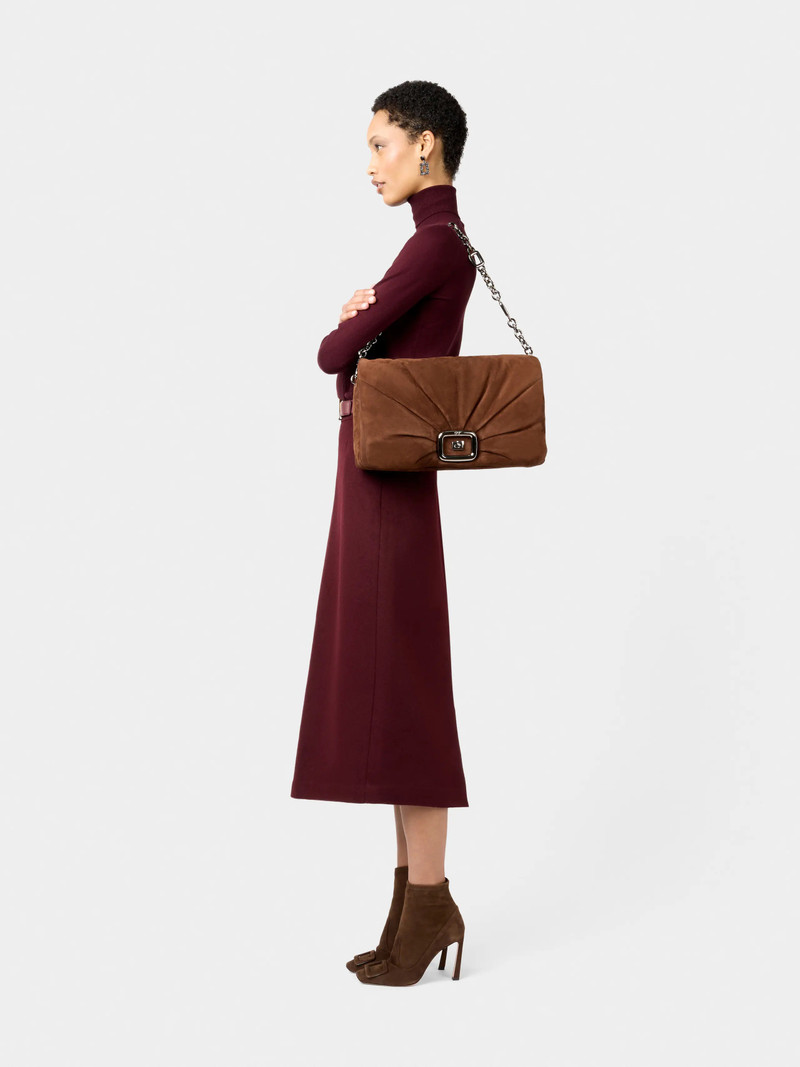 Roger Vivier Viv' Choc Large Bag in suede outlook