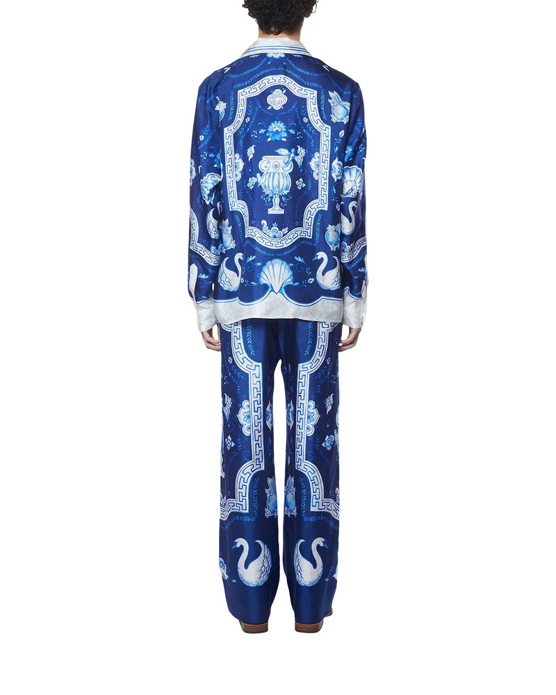 Plat A Dessert Bleu Silk Trousers 3