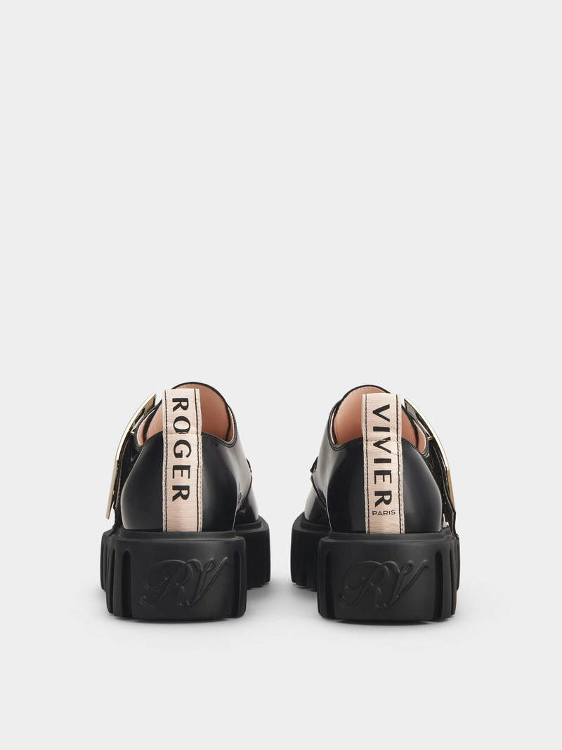 Viv' Go-Thick Metal Buckle Loafers in Leather 5