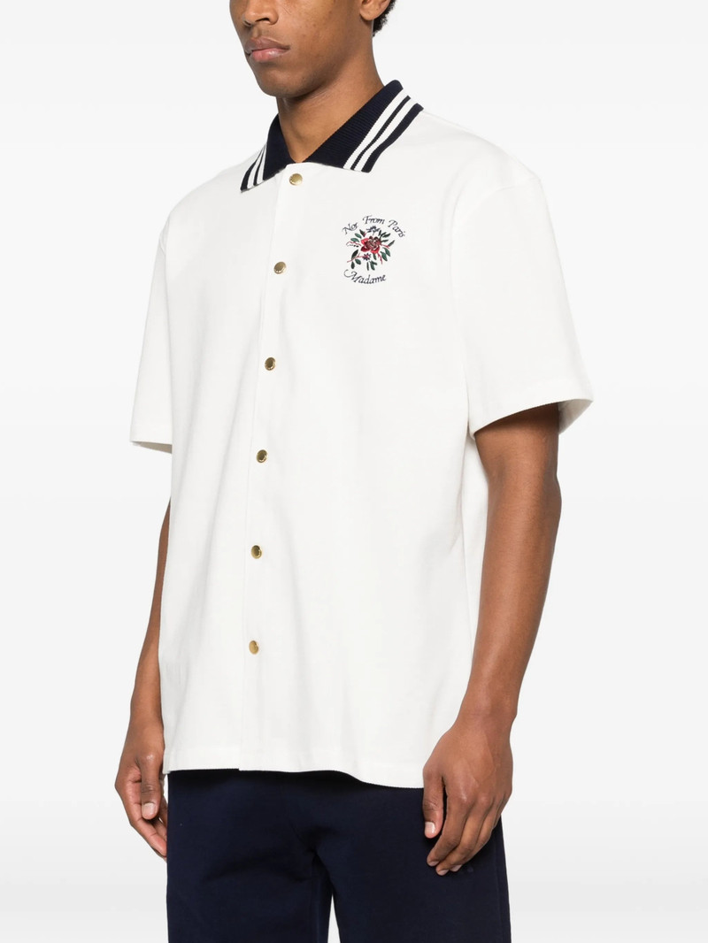 Drole De Monsieur Striped-collar Shirt 3