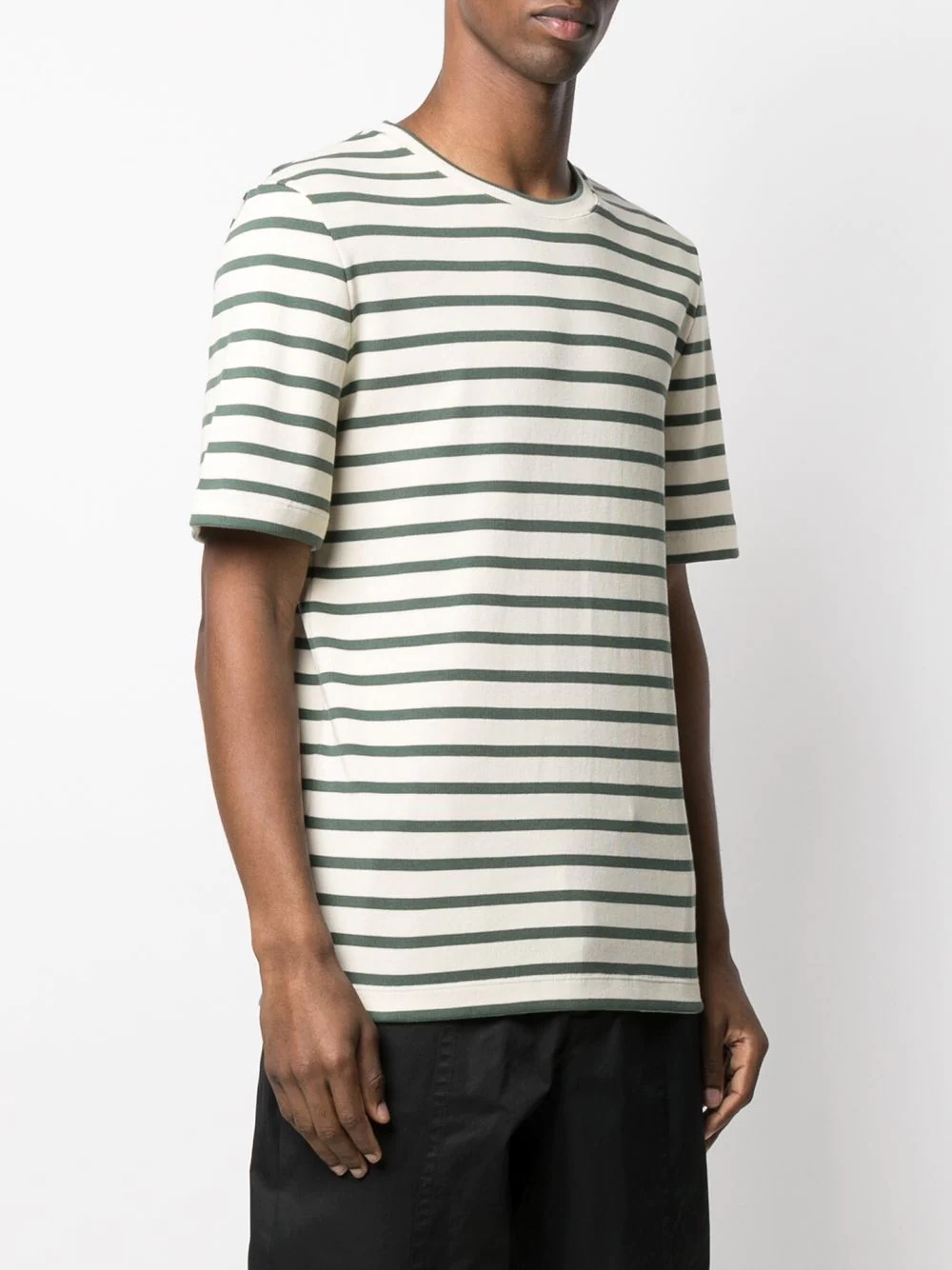 horizontal-stripe crew neck T-shirt - 3