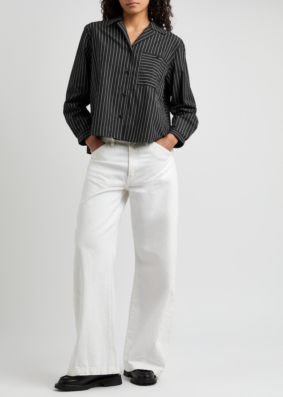 Ymc Annie Striped Cotton-blend Shirt - 4