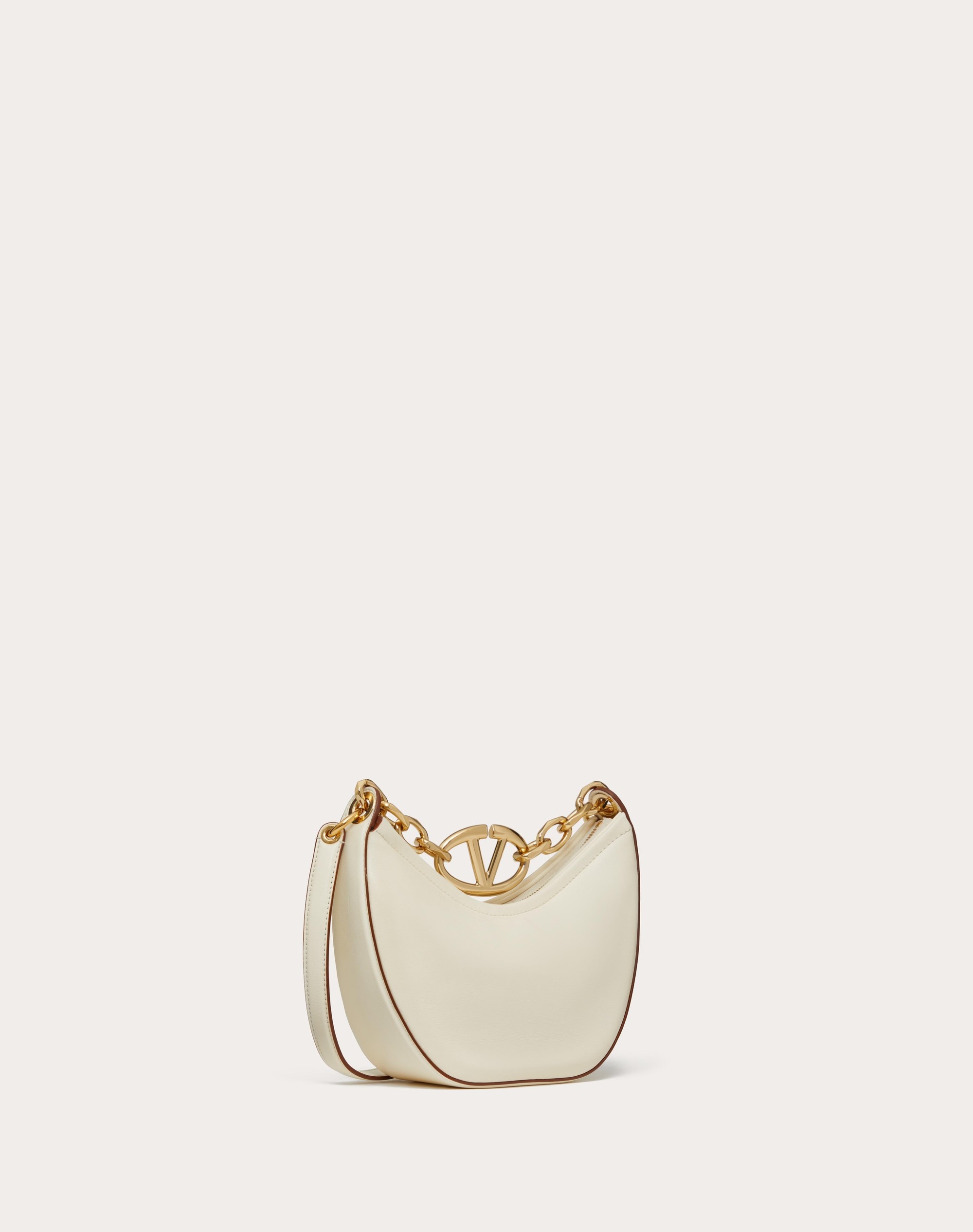 VLOGO MOON MINI HOBO BAG IN NAPPA LEATHER WITH CHAIN - 3