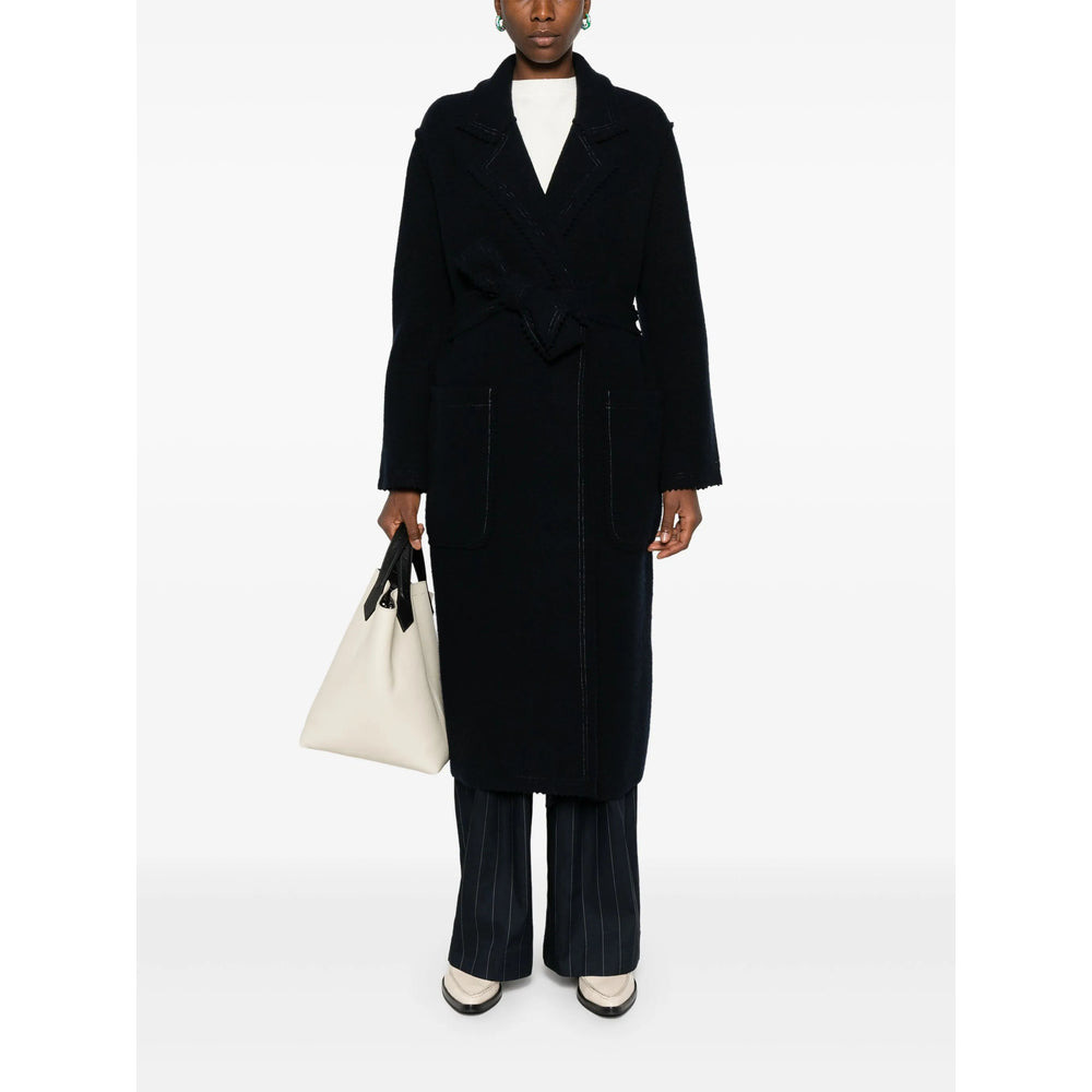 Max Mara Blue Coats - Single Breasted Coats Women - 5
