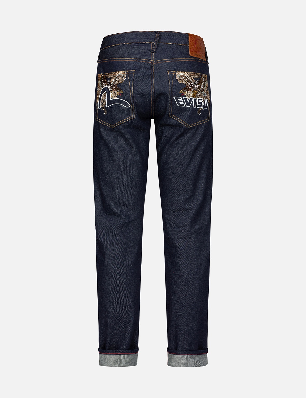 BROCADE KAMON AND SEAGULL EMBROIDERY SLIM-FIT JEANS #2010 - 2