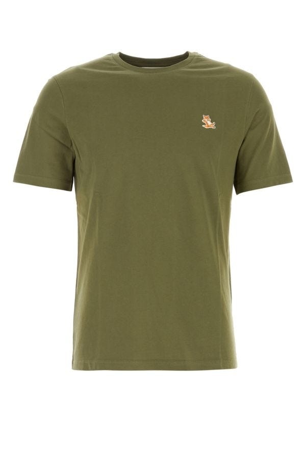 Army green cotton t-shirt - 1