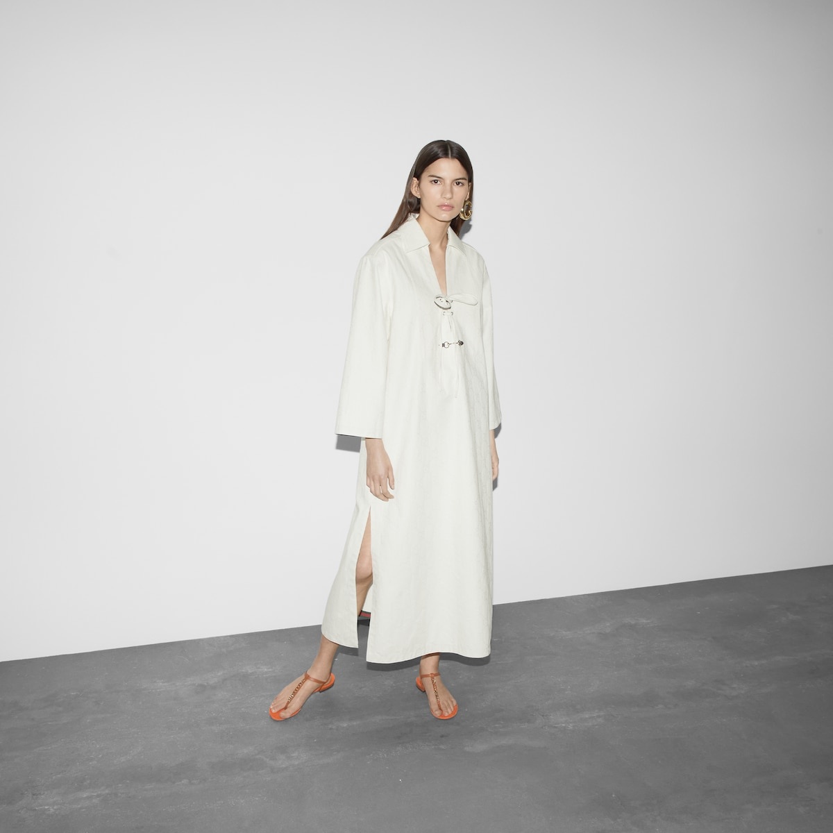 GG cotton dress with Horsebit - 7
