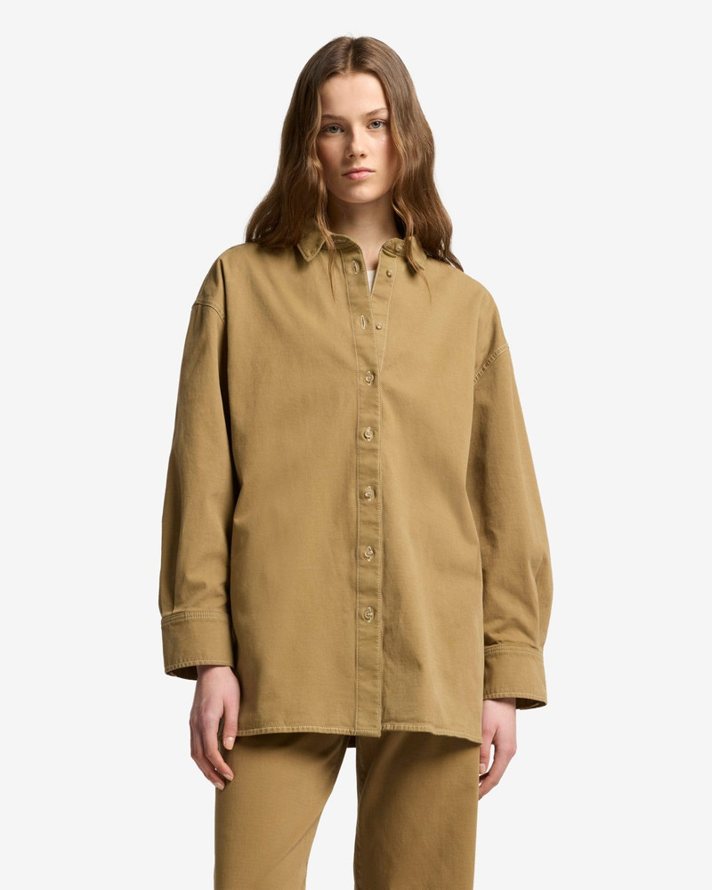 7 For All Mankind Comfort Twill Nina Relaxed Overshirt in Sand Storm outlook