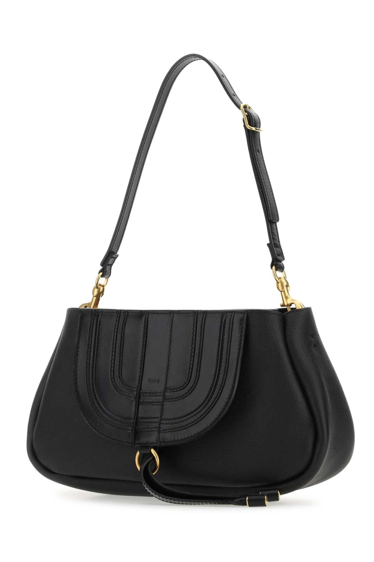 Chloe Women Black Leather Marcie Clutch - 2