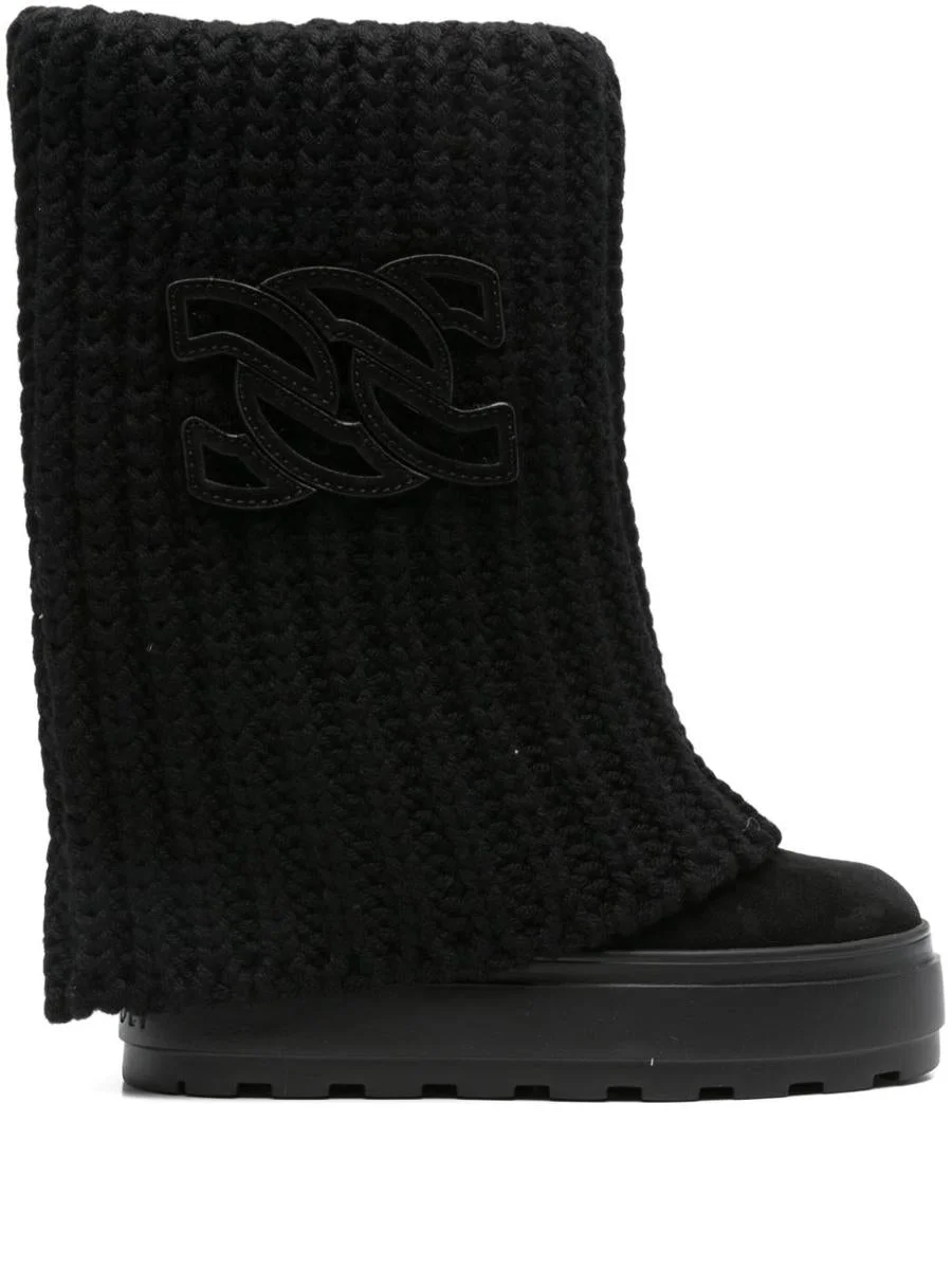 Casadei Tricot Wool Boots - 1