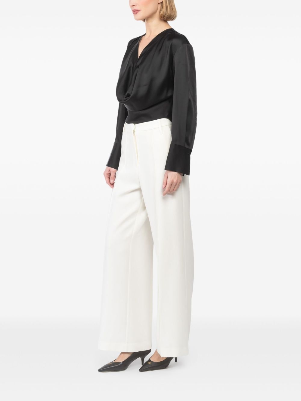 draped blouse - 3