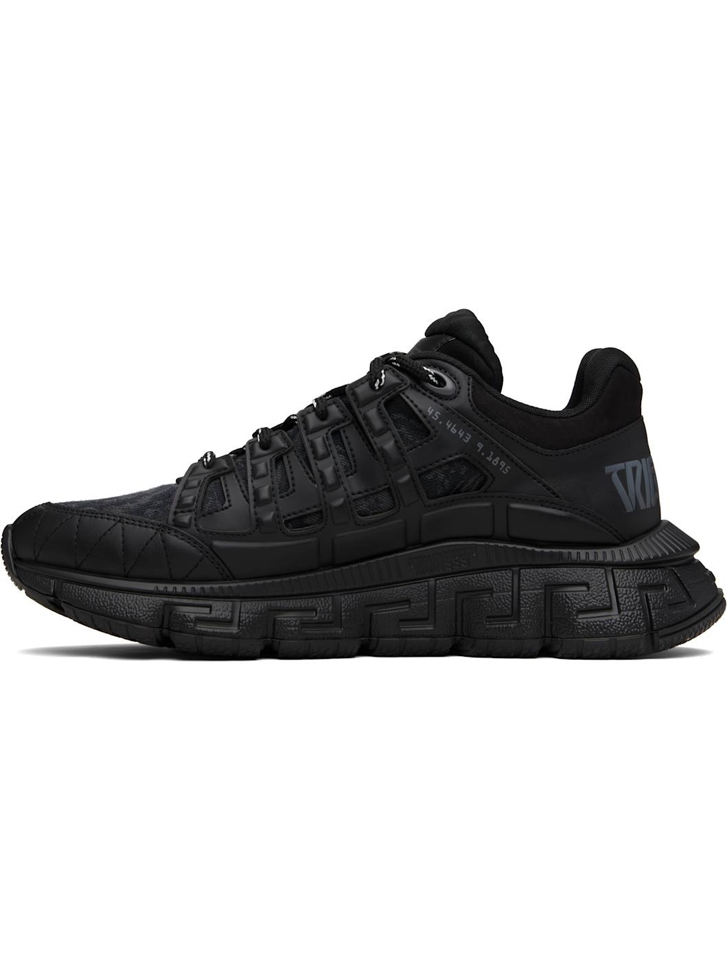 Black Barocco Jacquard Trigreca Sneakers - 3