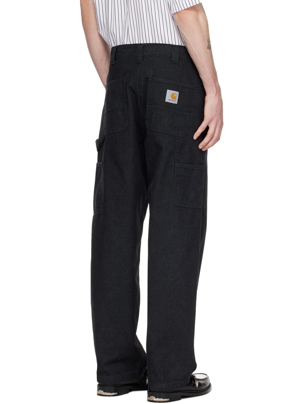 Black OG Single Knee Denim Trousers - 3