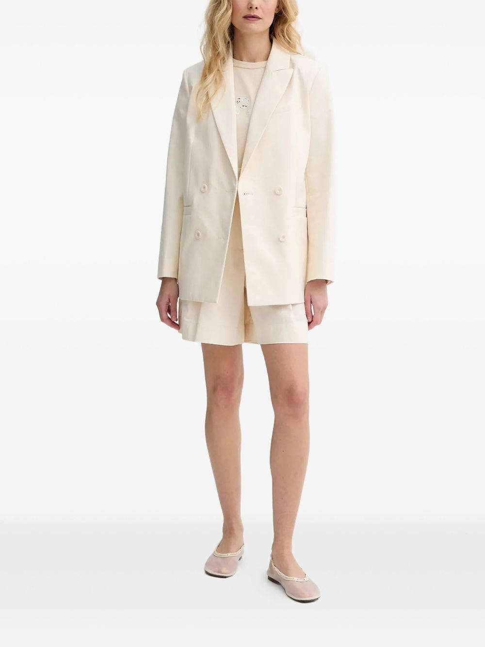 pleated-detail tailored shorts - 2