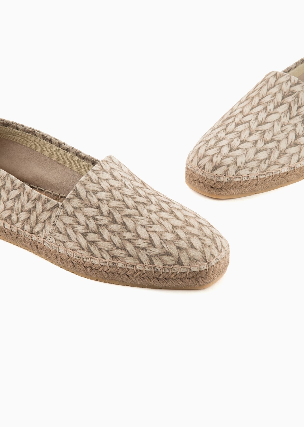 Woven-print suede espadrilles - 5